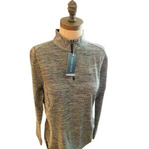Perry Ellis Size M Medium Partial Zip Activewear Pullover Top Golf Tennis NWT